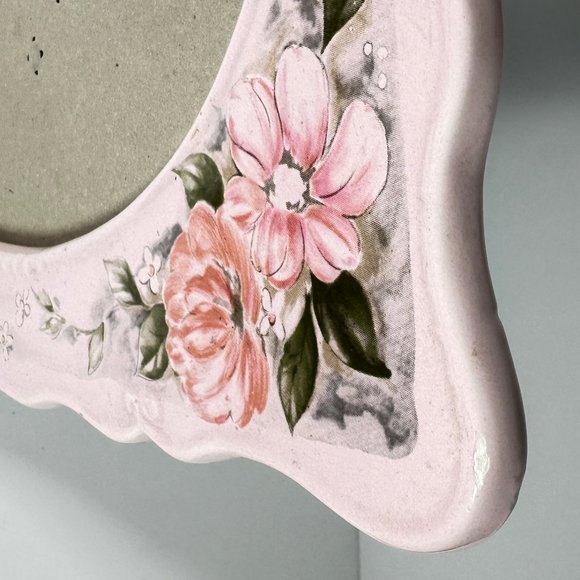Large Vintage Floral Ceramic Picture Frame - Picture 5 of 7